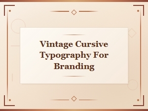 Vintage Cursive Typography Fonts for Elegant Branding Design